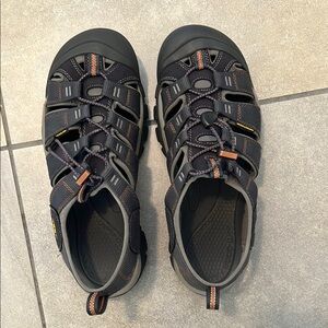 Keen Black and Orange Hiking Sandals